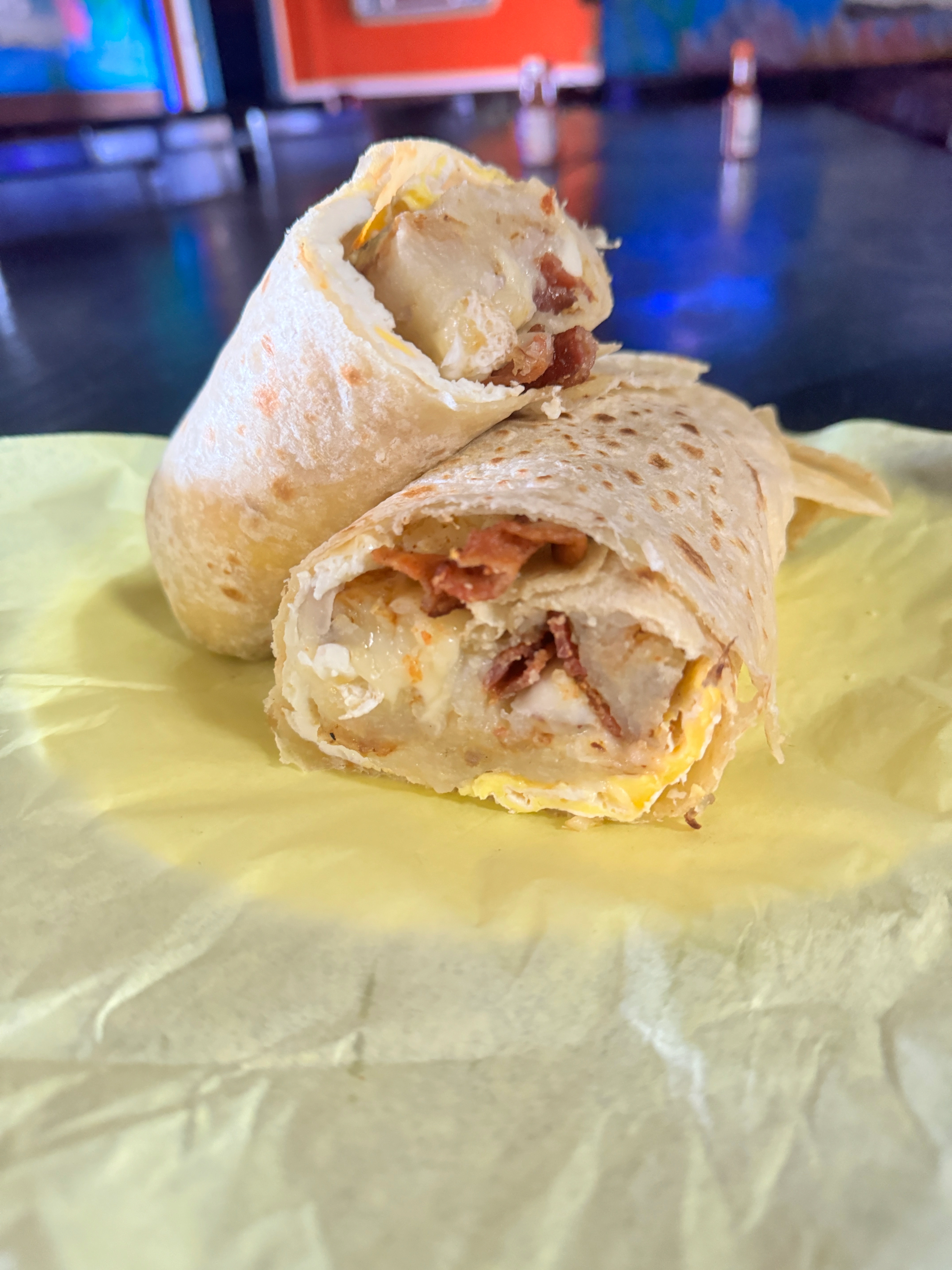 Delicous Breakfeast Burrito. A Staple of the Mexican Food scene in southern California!